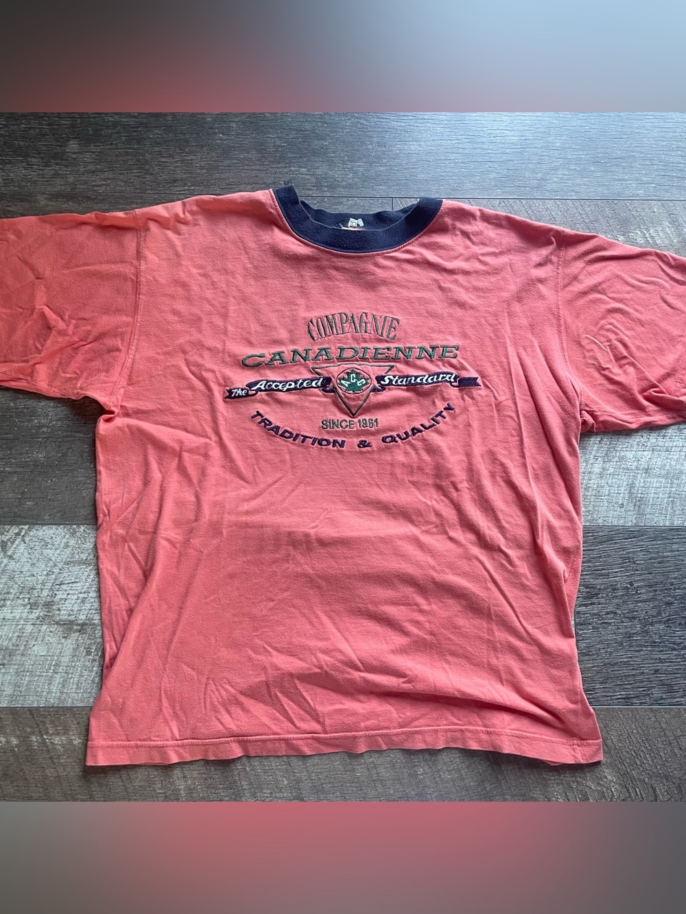 Vintage Compagnie Canadienne Coral Short-Sleeve Crewneck T-Shirt